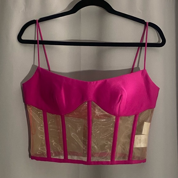 Rozie Corsets Tulle Trimmed Crepe Corset - Picture 5 of 7